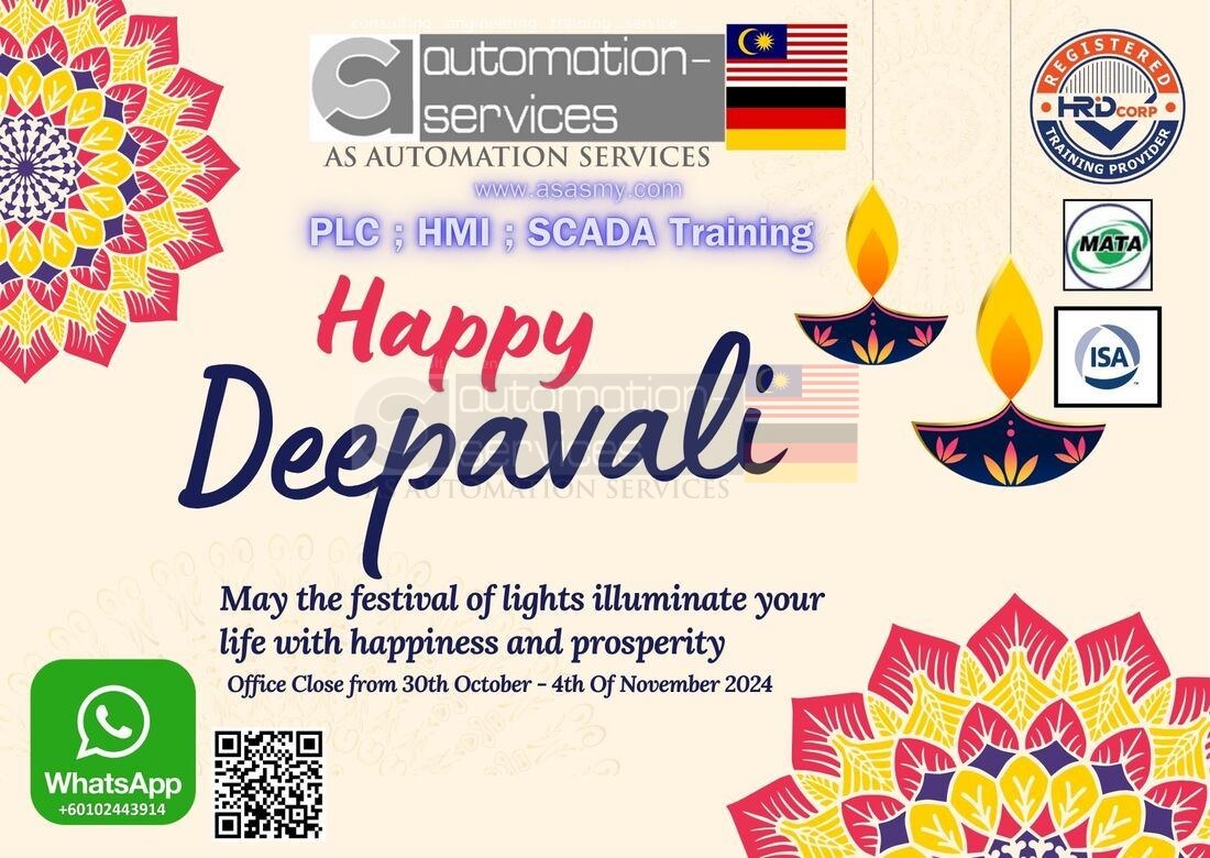Deepavali 2024 Greetings from PLC Training Centre Malaysia!
