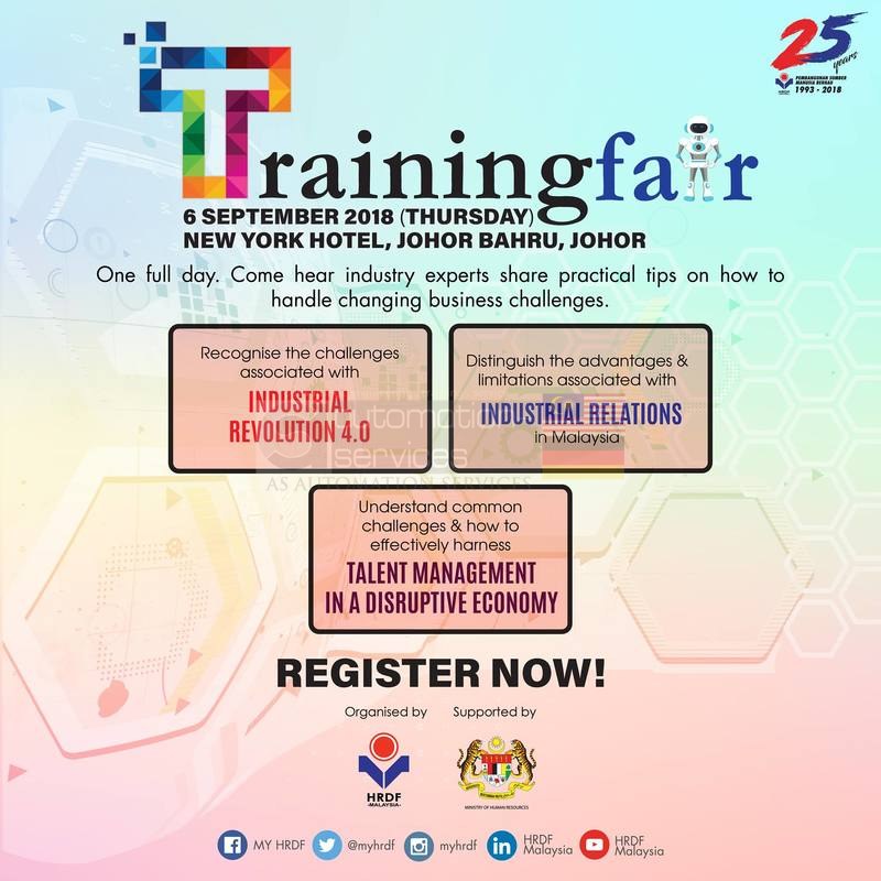 HRDF’s Training Fair in Johor Bahru is ON for 6 Sept 2018 (Thurs)!! #myhrdf #hrdf #psmb #TrainingFair #ksm #HRDF25thanniversary#HRDFturns25 #training #fair #humancapital #upskilling #reskilling#humancapitaldevelopment #industry #SayangiMal