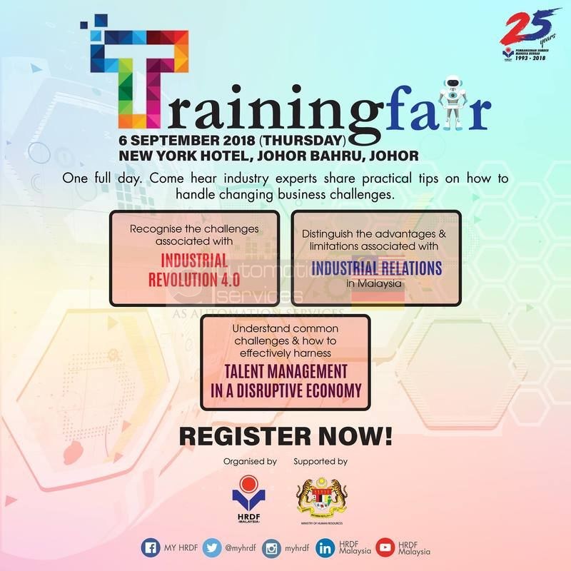 HRDF’s Training Fair in Johor Bahru is ON for 6 Sept 2018 (Thurs)!! #myhrdf #hrdf #psmb #TrainingFair #ksm #HRDF25thanniversary#HRDFturns25 #training #fair #humancapital #upskilling #reskilling#humancapitaldevelopment #industry #SayangiMal — training photo