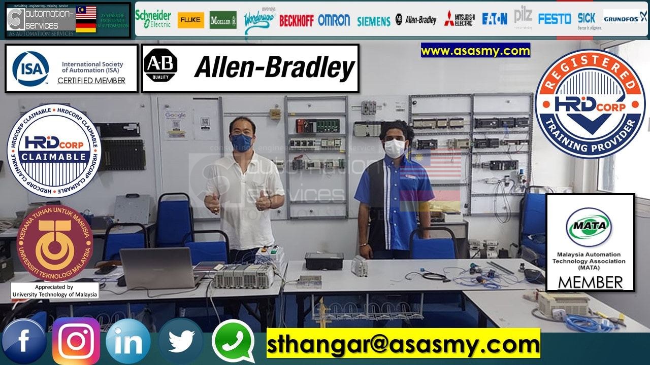 PLC , HMI , SCADA TRAINING in Allen Bradley RSLogix 5000 Software with Control/Compact Logix Hardware, Basic to Advance , In-House / ASASMY LAB / One-to-One Training / Personal Sponsor / From a Project Based company in Kulai.