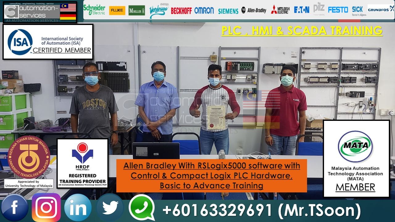Allen Bradley RSLogix-5000 Basic to Advance for personal sponser from Johor. 5 Days.