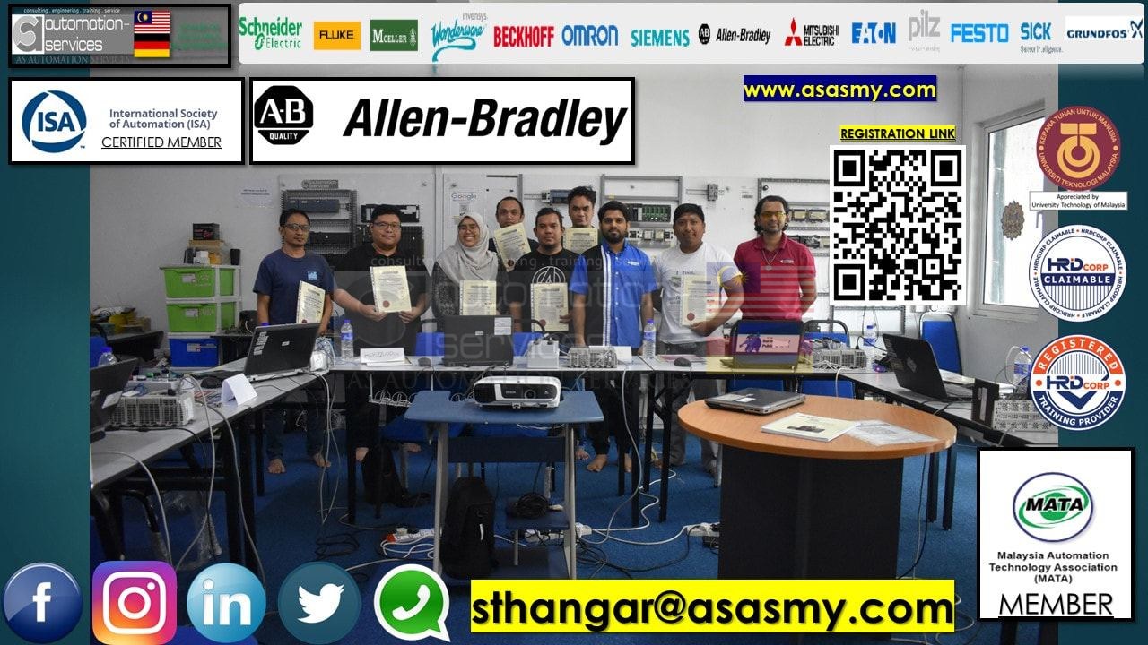 Allen Bradley RSLogix 5000 and SCADA Software with Control/Compact Logix PLC & HMI Hardware, Basic to Intermediate , In-House / ASASMY LAB / From a Company that design, manufacture and supply Electronic components. Batch 3 Oct 2023.