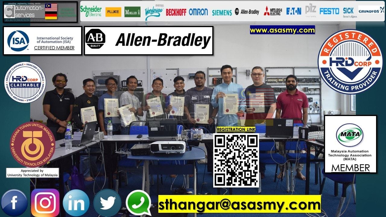 PLC , HMI , SCADA TRAINING in Allen Bradley RSLogix 5000 Software with Control/Compact Logix Hardware, Basic to Intermediate , In-House / ASASMY LAB / From a Company that design, manufacture and supply Electronic components. Aug 2023