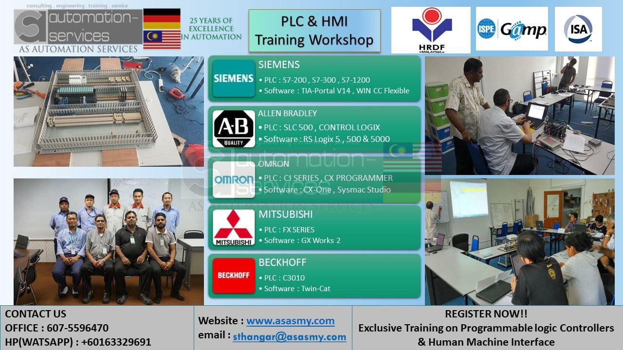 #PLC & #HMI #Training #Workshop at #JohorBahru , #Malaysia in #Siemens #Omron #Mitsubishi #AllenBradley #BECKHOFF . — training photo