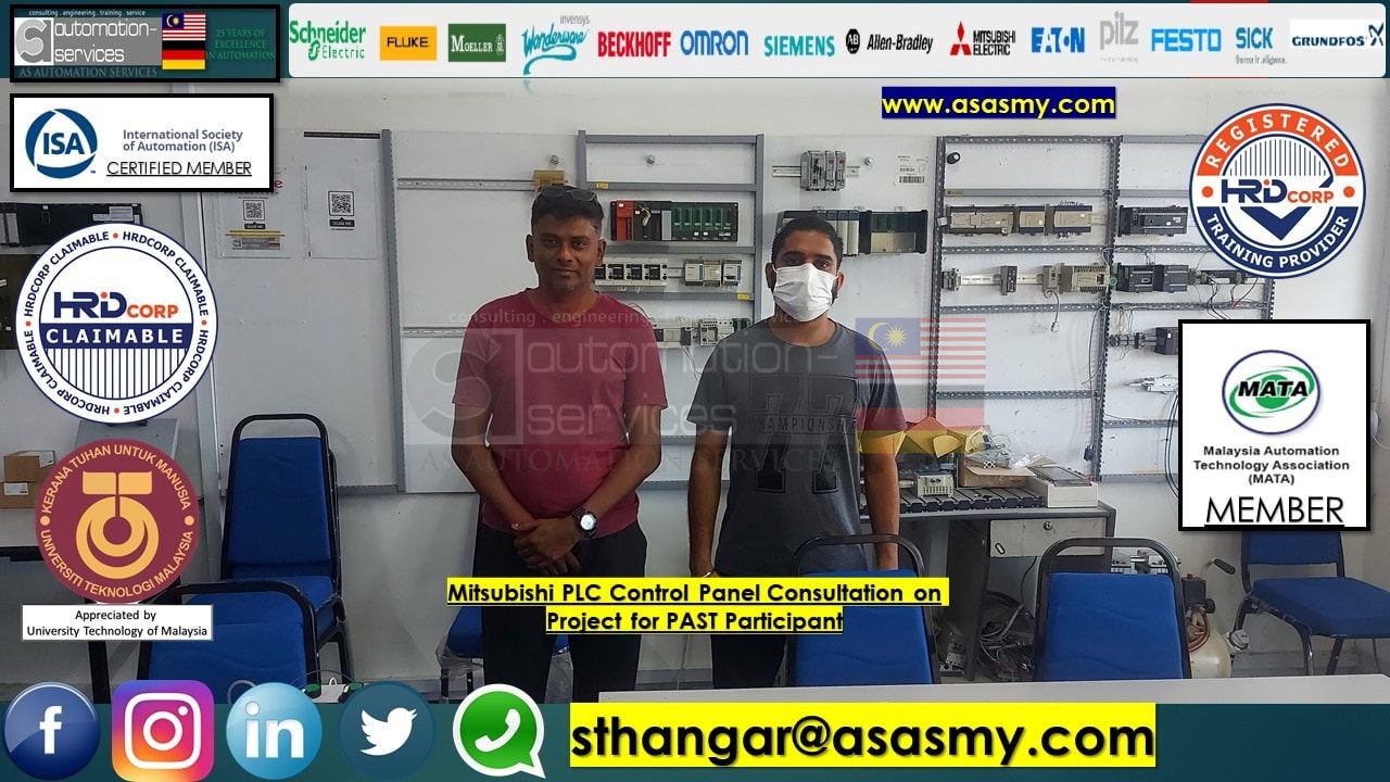 Mitsubishi PLC FX3G 40MR + FX2N EYR with 2 days training and machine programming / Consultation to our previous participant. — training photo
