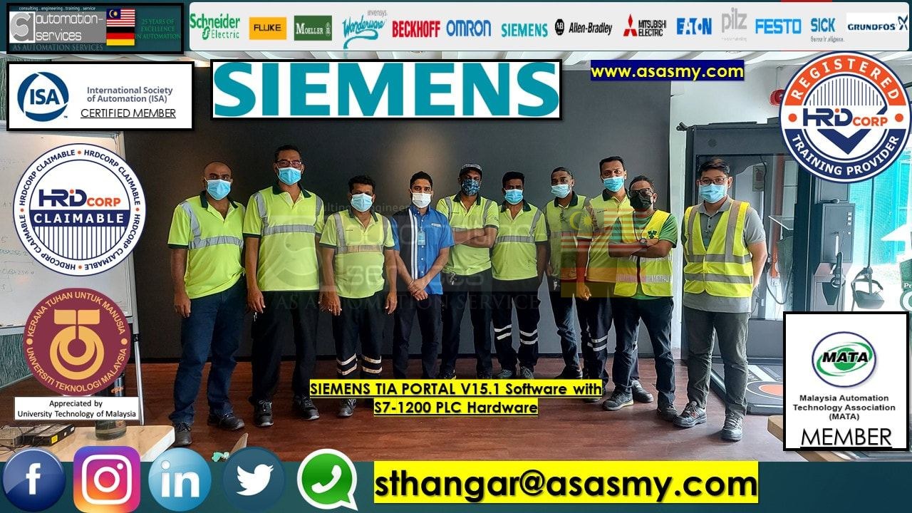 PLC , HMI , SCADA TRAINING in SIEMENS TIA PORTAL V15.1 Software with S7-1200 PLC Hardware Basic to Intermediate , for a brewing industry, Malaysia.
