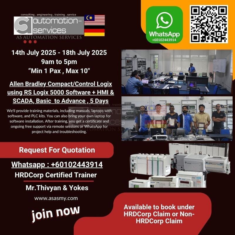 Upcoming Training: Master Allen Bradley CompactLogix & ControlLogix PLCs (Basic to Advance)