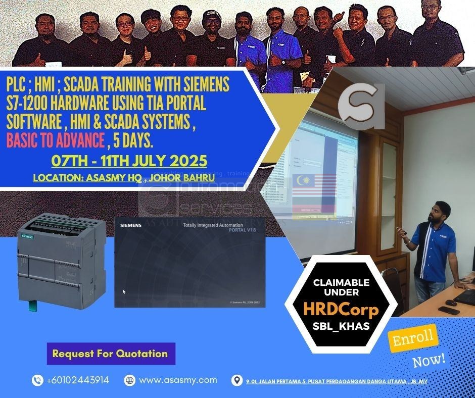Master Siemens TIA Portal V18 – PLC, HMI & SCADA Training (7–11 July 2025)