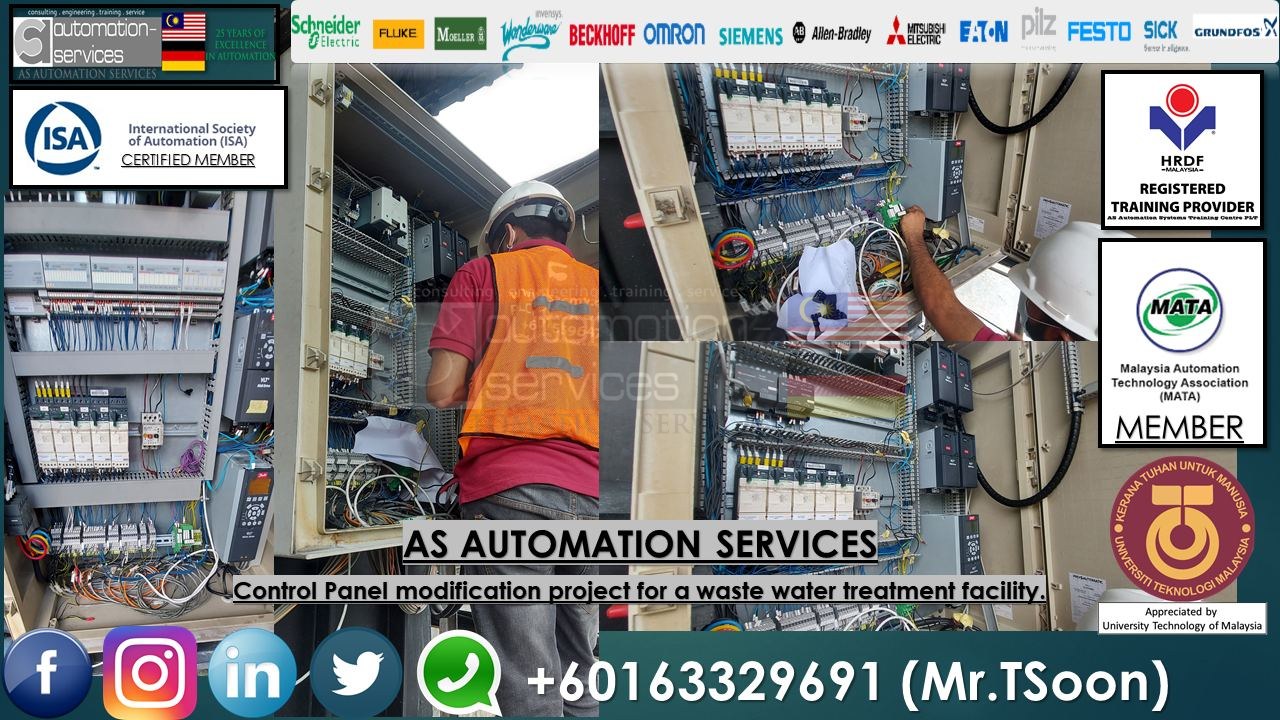 Control Panel modification project for a waste water treatment facility.