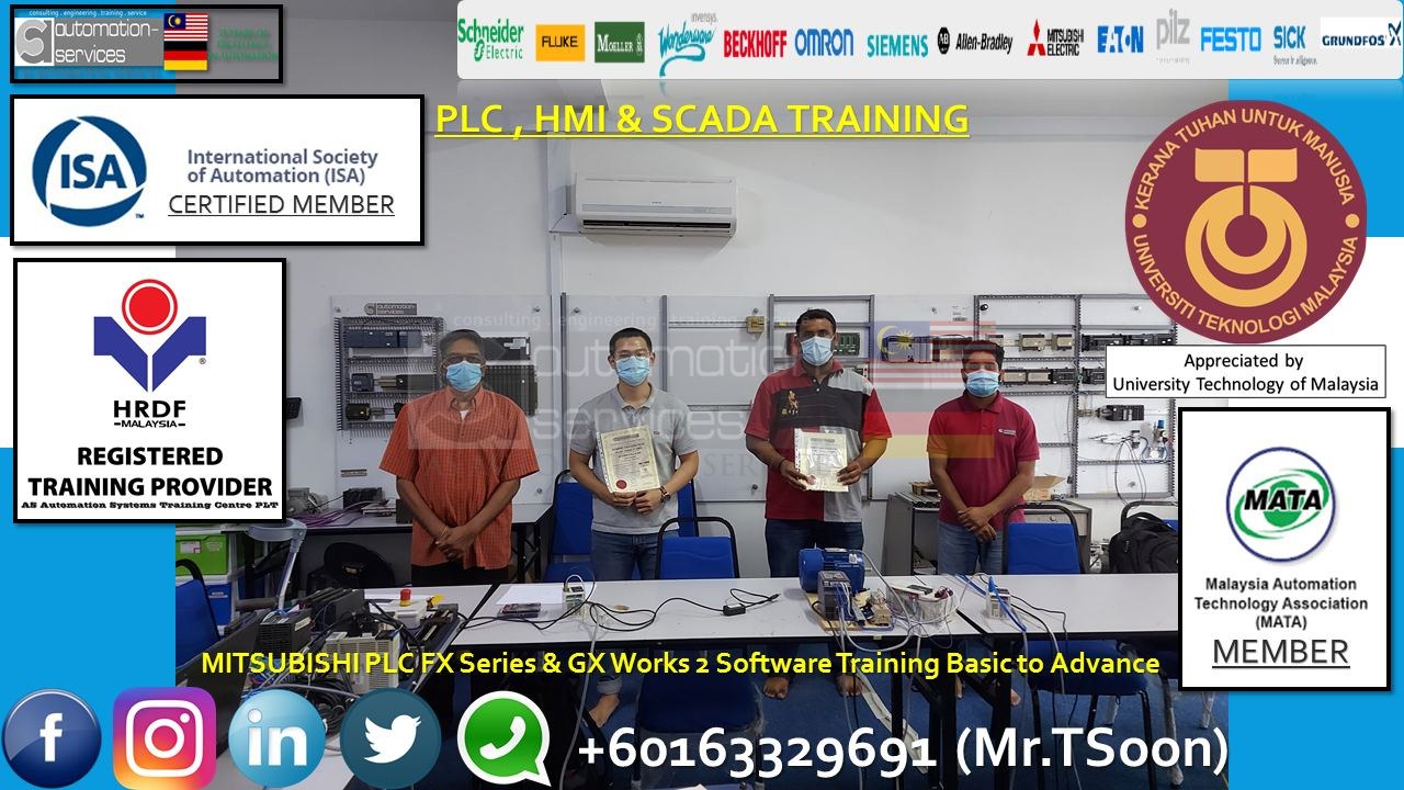 MITSUBISHI PLC FX Series & GX Works 2 Software Basic to Advance from the world largest condom makers in johor. 5 Days.