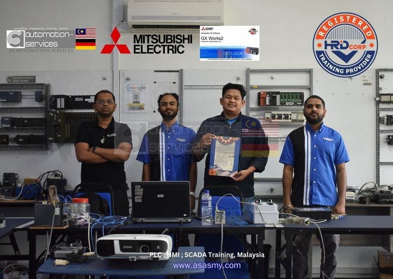 Training Completion for Mitsubishi FX Series using GX Works 2 Software / 5 Days / Basic to Advance