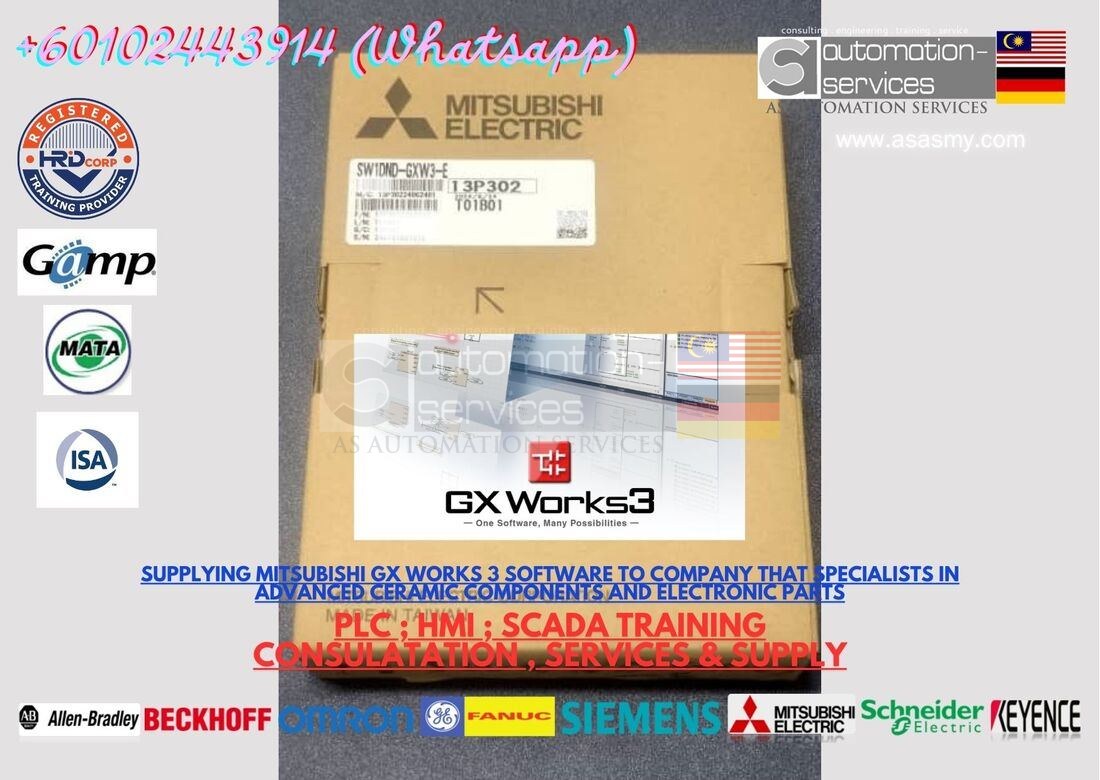 Mitsubishi GX Works 3 Software Delivered to Advanced Ceramic and Electronics Manufacturer in Malaysia. — training photo