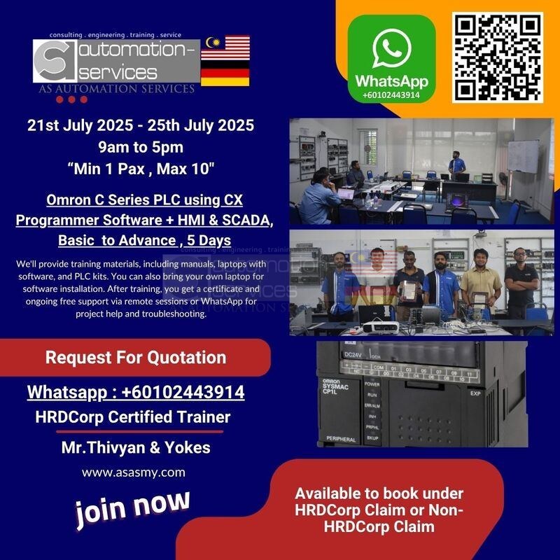 Master Omron PLC, HMI & SCADA – 5-Day Intensive Training (July 2025)