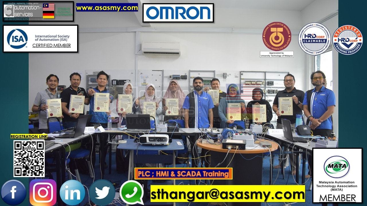 OMRON C Series PLC, CX-Programmer . HMI using VSFT and Tellus and SCADA, Basic to Advance, Company Sponsor , 10 Pax , Lecturer's from Engineering Faculty, University.