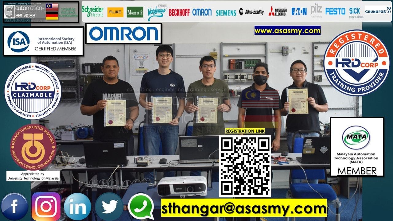 OMRON PLC, CX-PROGRAMMER + HMI BASIC to Intermediate from a company that manufacturer and design of pelleting equipment from Singapore and another company that manufacture industrial & consumers gloves.(3 Days)