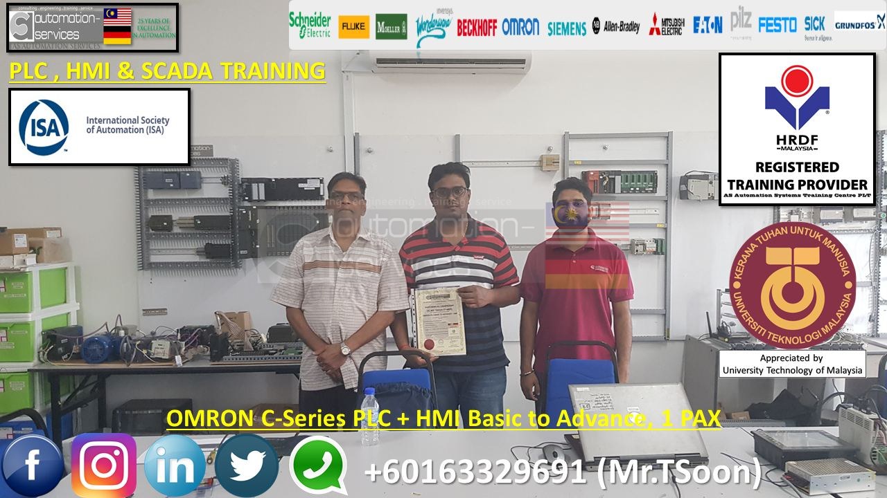 Omron C-Series PLC with CX-Programmer Software + HMI Training, 1 PAX