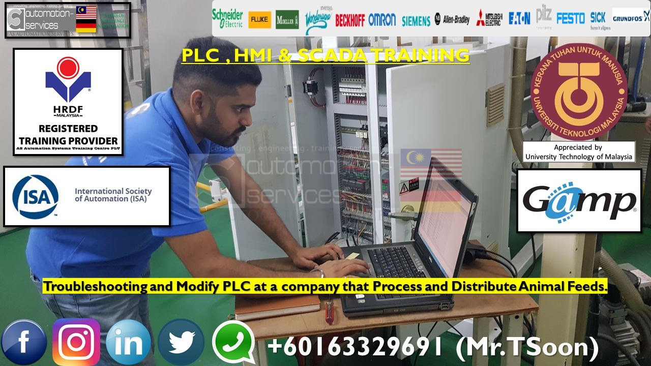 Troubleshooting and Modify PLC at a company that Process and Distribute Animal Feeds in Senai, Johor, Malaysia.