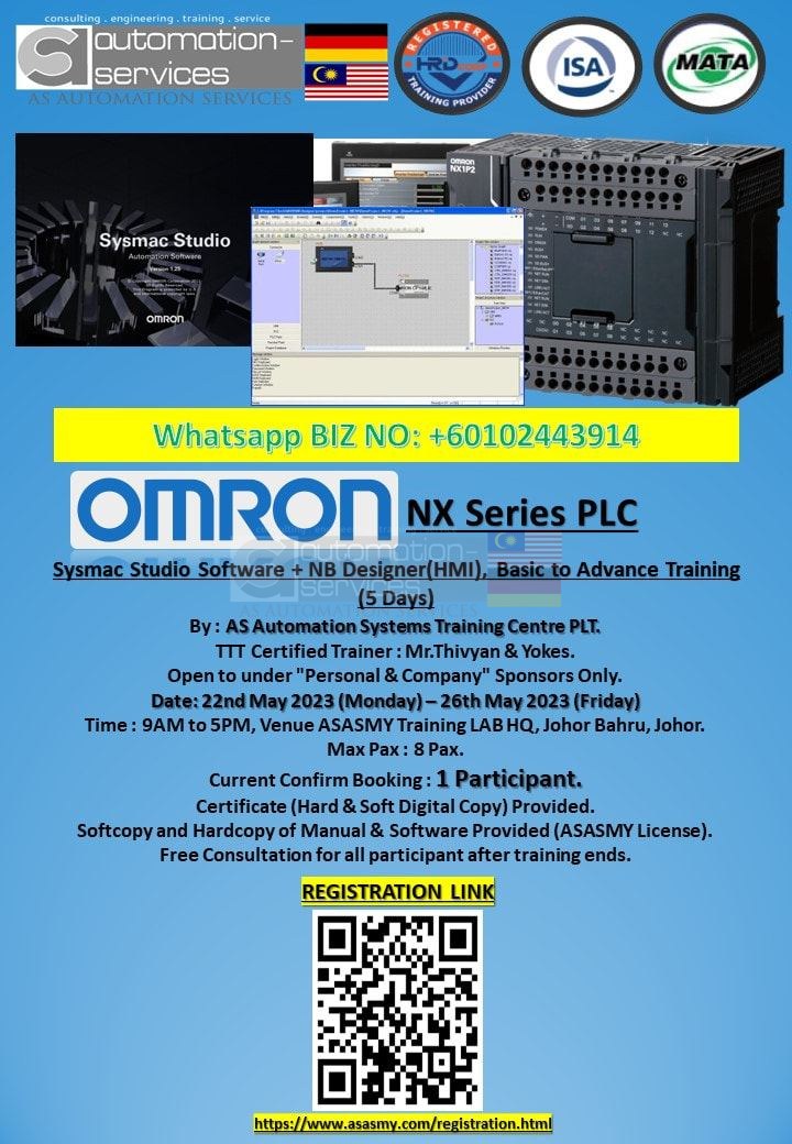 Sysmac Studio Software + NB Designer(HMI), Basic to Advance Training (5 Days). — training photo