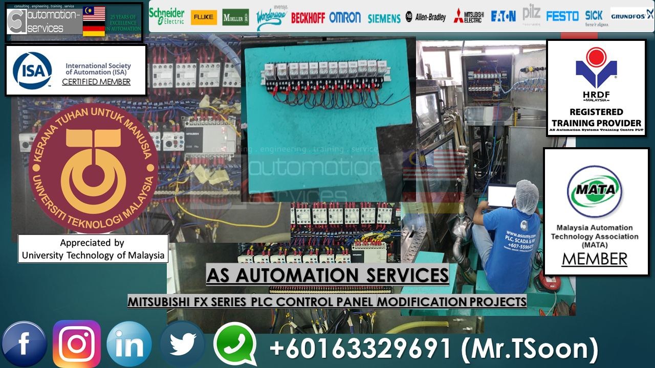Modify Control Panel & Consultation on Mitsubishi PLC Control Panel for a production company that Fills, Process and Distribute water bottle & filters.