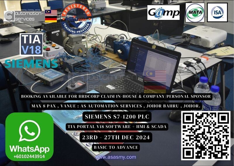Upcoming Siemens S7-1200 PLC, HMI, and SCADA Training: Limited Slots Available!