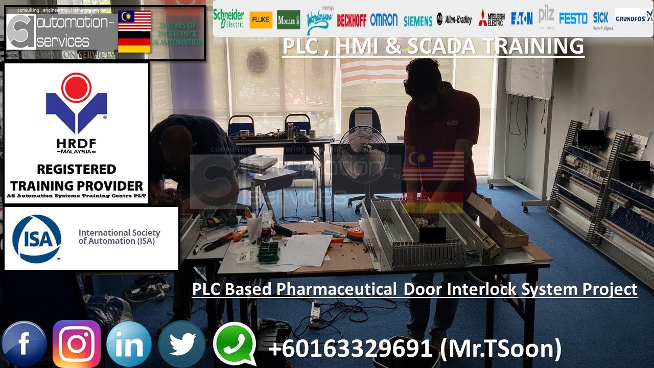 PLC Based Pharmacutical Auto Door Interlock System Project - PLC Training Malaysia