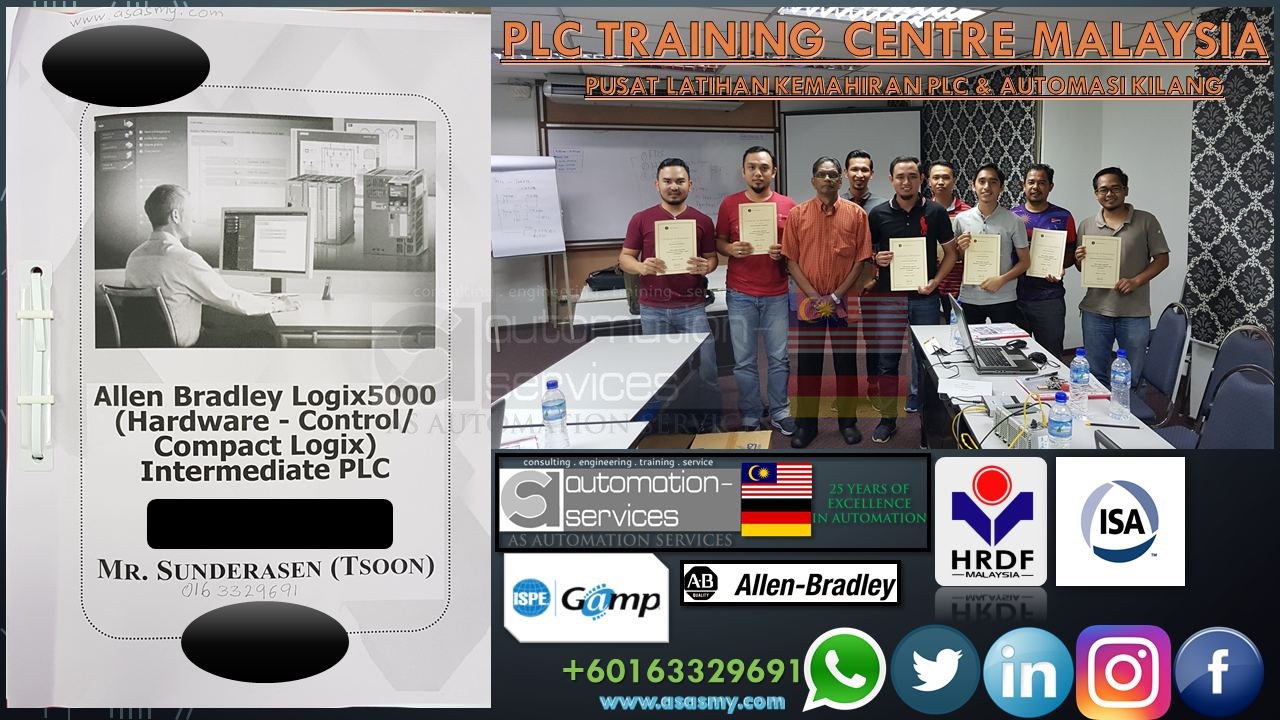 Allen Bradley Logix5000 ( Hardware - Control/Compact Logix) Intermediate PLC Training, 8 Pax, 3 Days