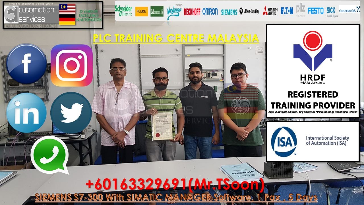 Siemens S7-300 Basic to Advance Training With HMI/SCADA , 1 Pax , 5 Days for Intralogistic , Supply Chain Automation & Wherehouse Management Solution Company in Malaysia.