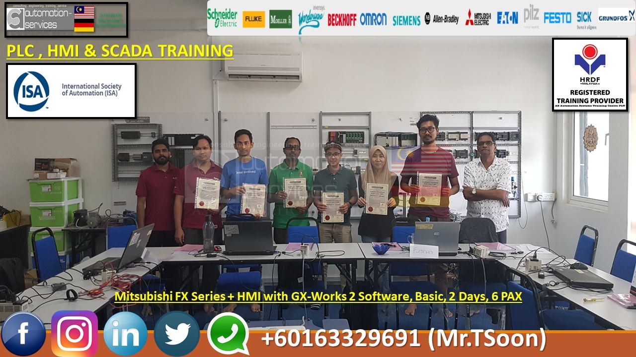 Mitsubishi FX Series + HMI with GX-Works 2 Software, Basic Level, 6 PAX for a company that produce vacuum cleaner, Hair dryer, air purifier and air Wrap