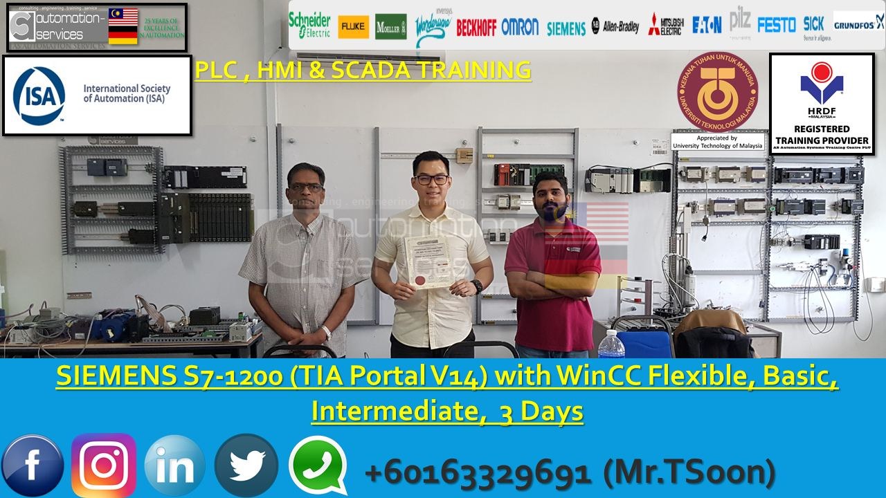 Siemens S7-1200 PLC 3 Days Training from SARAWAK