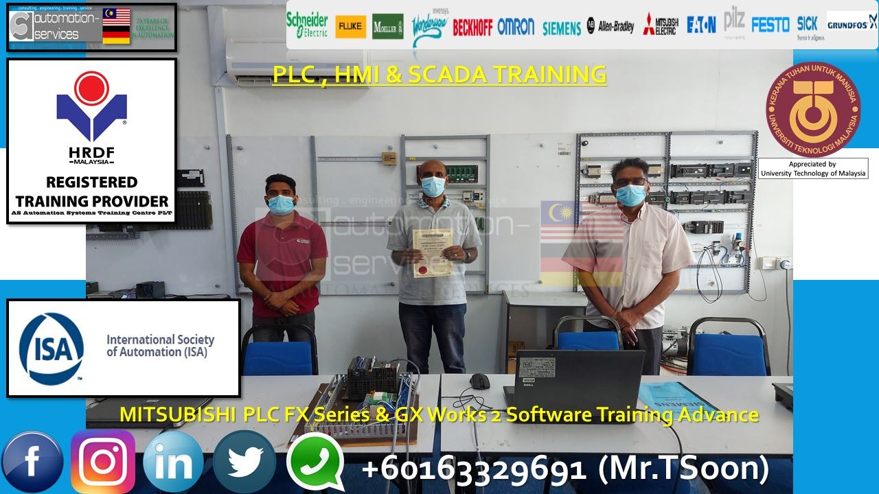 MITSUBISHI PLC FX Series & GX Works 2 Software Baic to Advance from Johor. 5 Days.