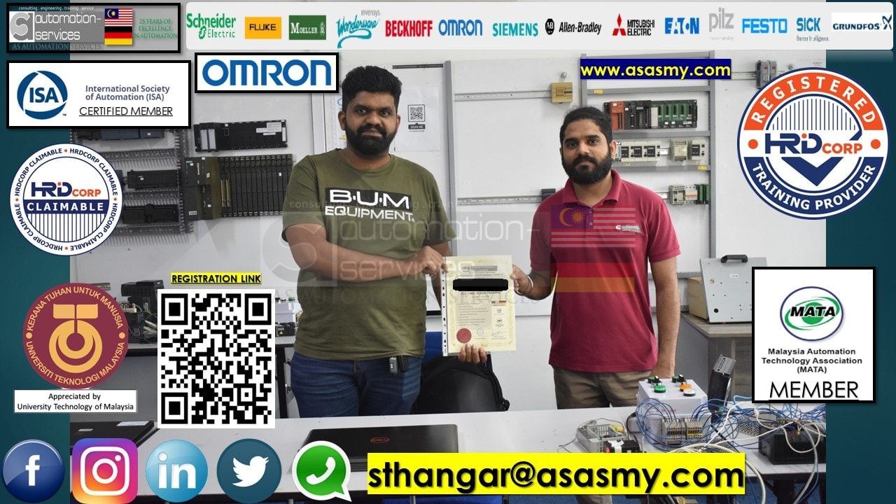 OMRON, Programmable Logic Controllers (PLC) Training using SYSMAC Studio Software + NB Designer (HMI). Basic to Advance Training , Personal Sponsor (5 Days).