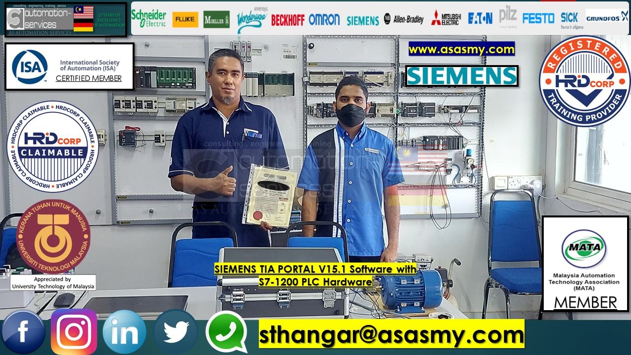 PLC , HMI , SCADA TRAINING in SIEMENS TIA PORTAL V15.1 Software with S7-1200 PLC Hardware Basic to Advance , In-House / ASASMY LAB for a Company That Manufactures Low , Medium and Instrumentation Power and Communication Cables and Busbar Trunkking system