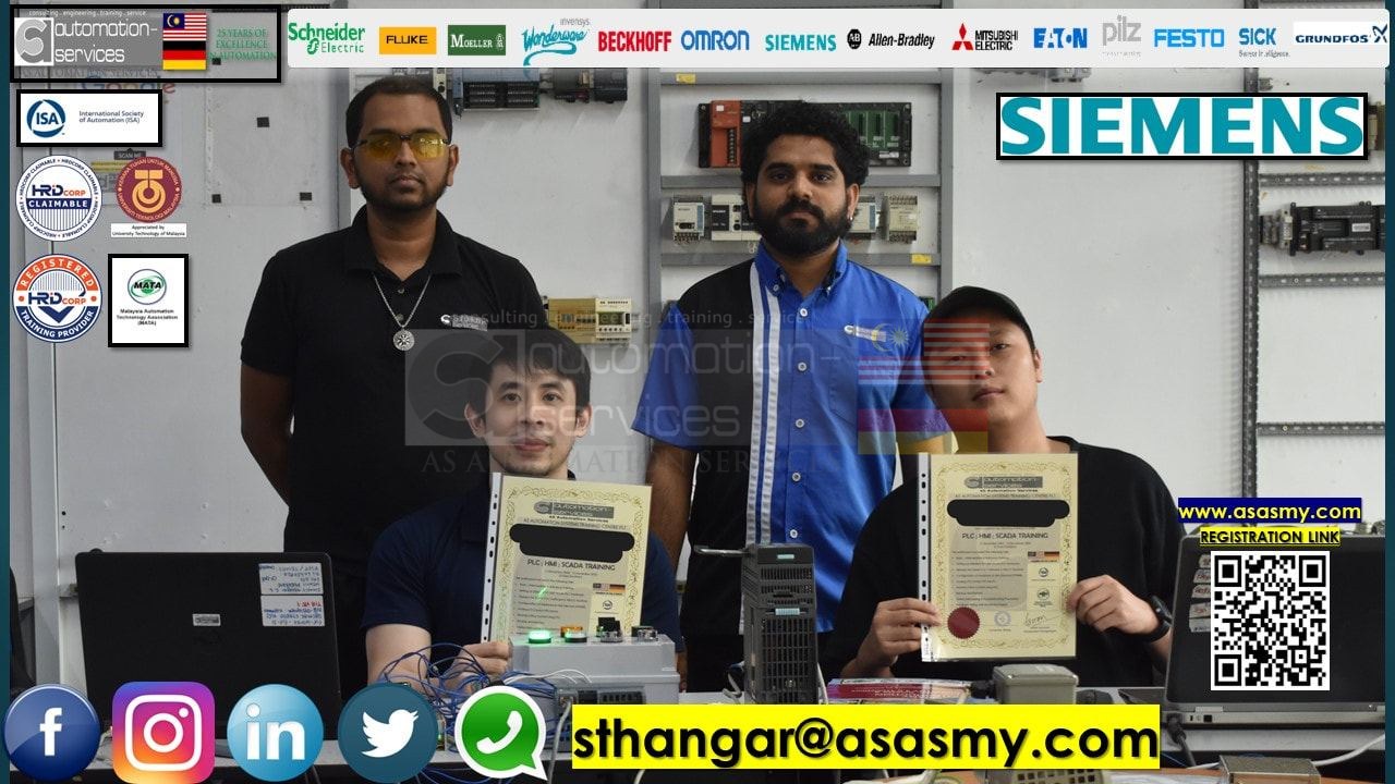 Siemens TIA Portal V15.1 Software with S7-1200, KTP400 Hardware and Analog I/O control VFD Motor and Sinamics Drive Control using PLC , HMI & SCADA , Basic to Advance , HRDCorp SBL_Khas , Malaysia.