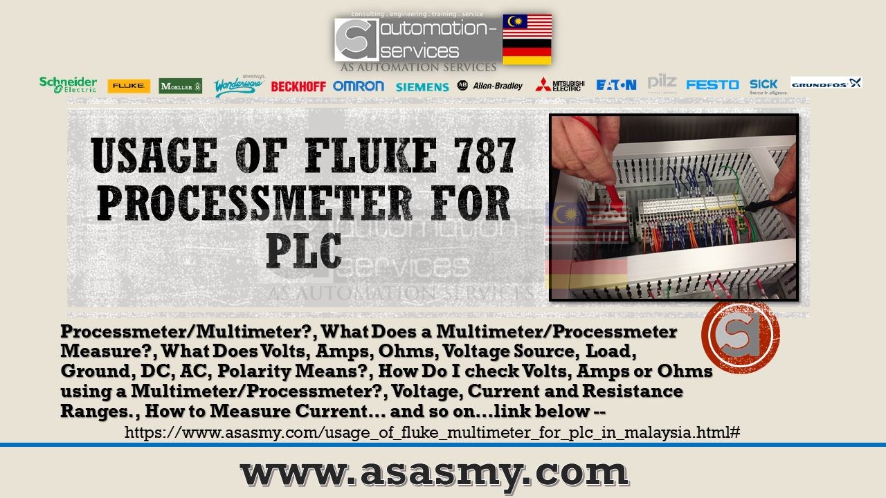 USAGE OF FLUKE 787 PROCESSMETER FOR PLC,--From PLC/HMI & SCADA Specialize Training Centre aka AS Automation Systems Training Centre/ AS Automation Services Malaysia!