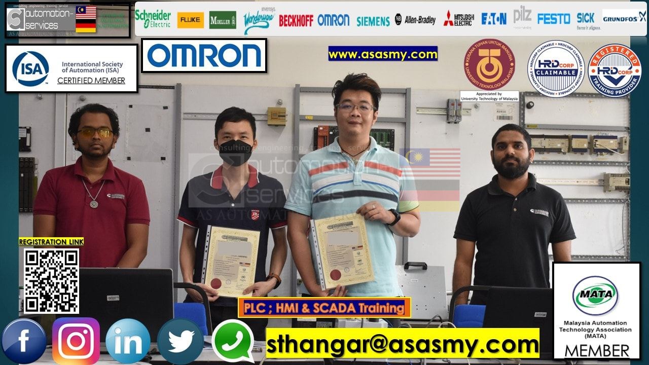 OMRON C Series PLC, CX-Programmer . HMI using VSFT and Tellus and SCADA, Basic to Intermediate, 2 pax, from a company that produce cosmetics , writing implements , art material and sports equipment's.