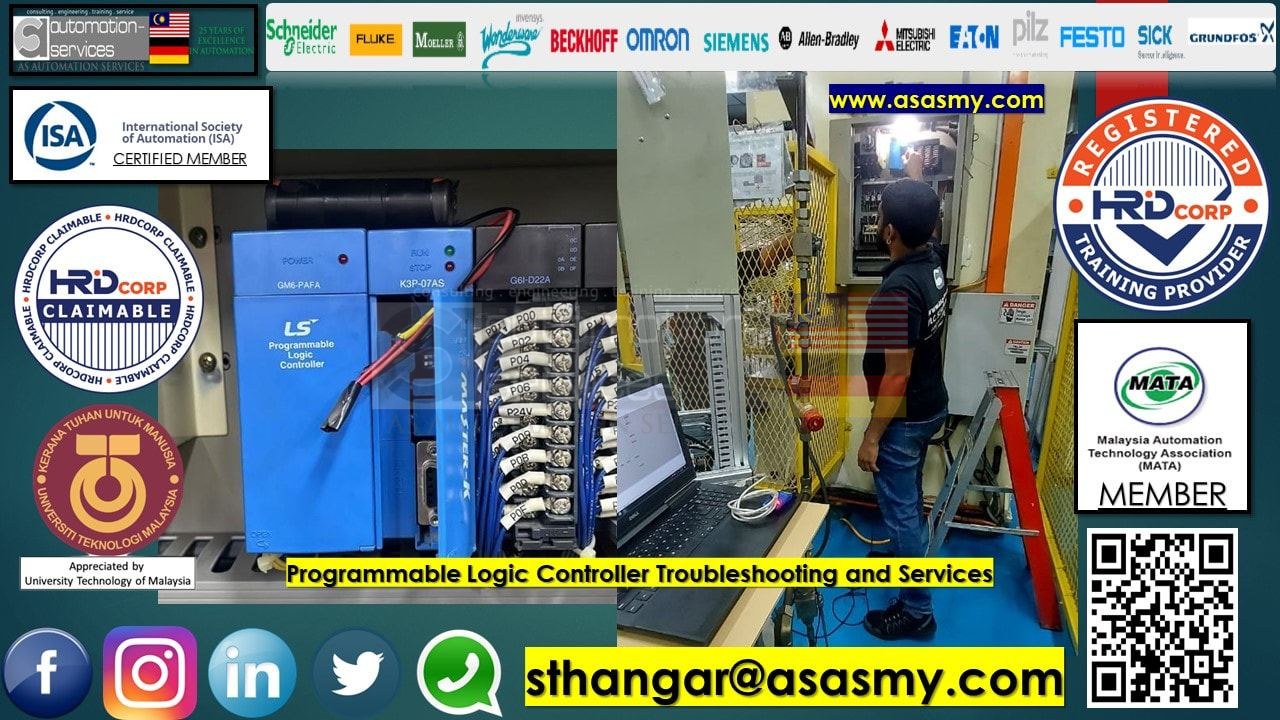 PLC , HMI , SCADA Troubleshooting, Download PLC program to LS PLC's, CPU and TEST run. — training photo
