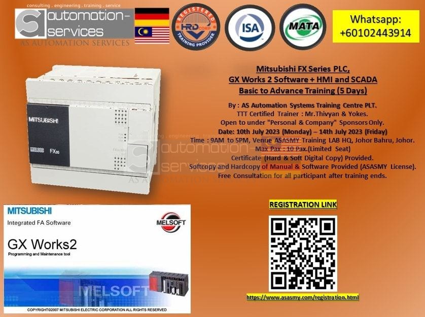 Mitsubishi FX Series PLC and GX Works 2 Software: A Comprehensive Training Experience in Johor Bahru, Malaysia!
