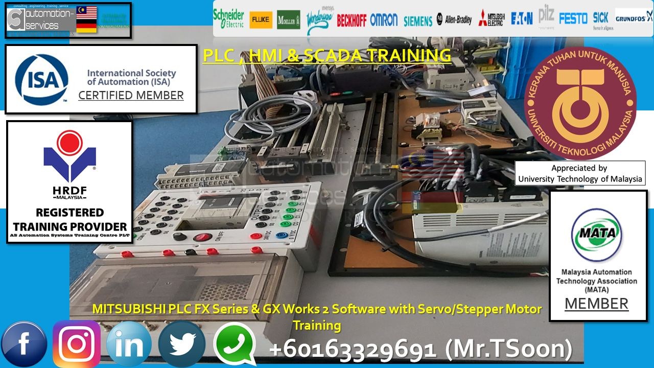Mitsubishi FX Series PLC with Servo/Stepper Motor + HMI Training.