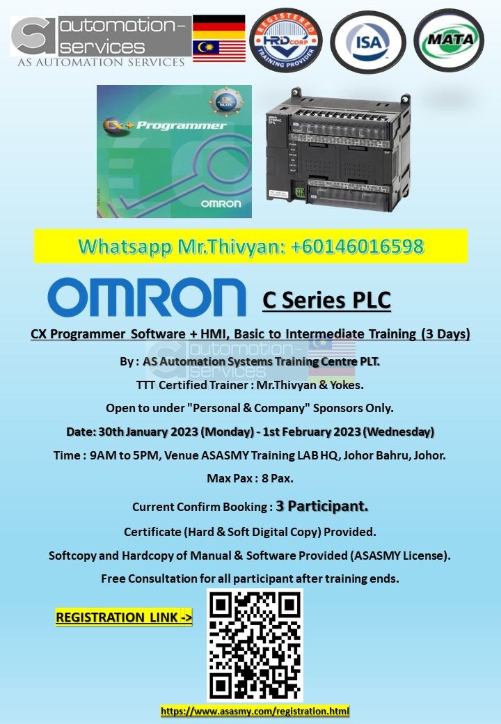 Omron CX Programmer Software + HMI, Basic to Intermediate Training (3 Days)