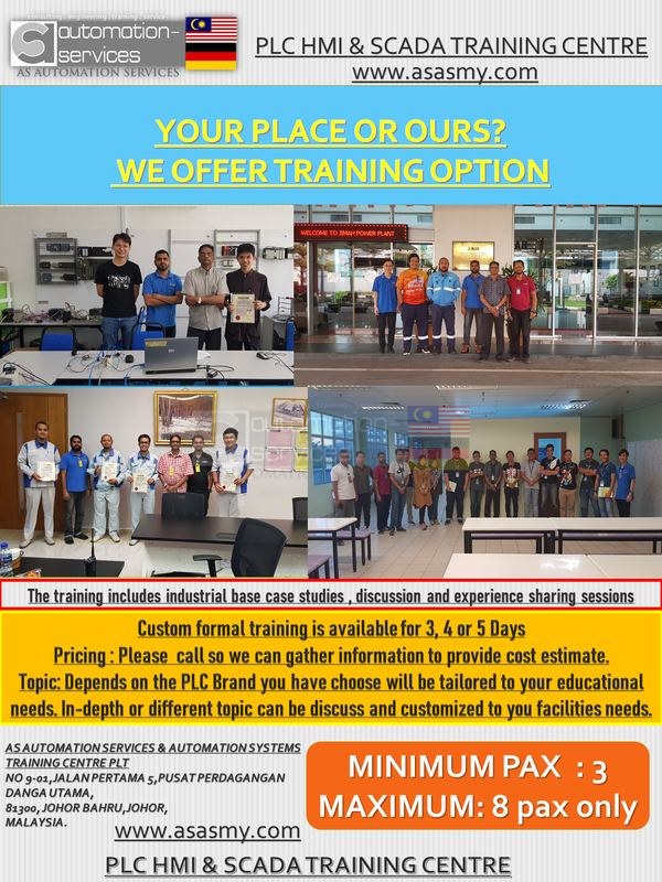 Online & Offline Training Courses available at AS Automation Systems Training Centre Malaysia.