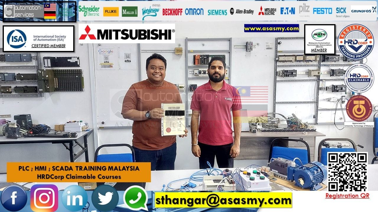 PLC , HMI , SCADA Training Malaysia in Mtisubishi FX-Series using GX Works 2 Software with Servo and Stepper Motor with Analog Inverter (3 Days).