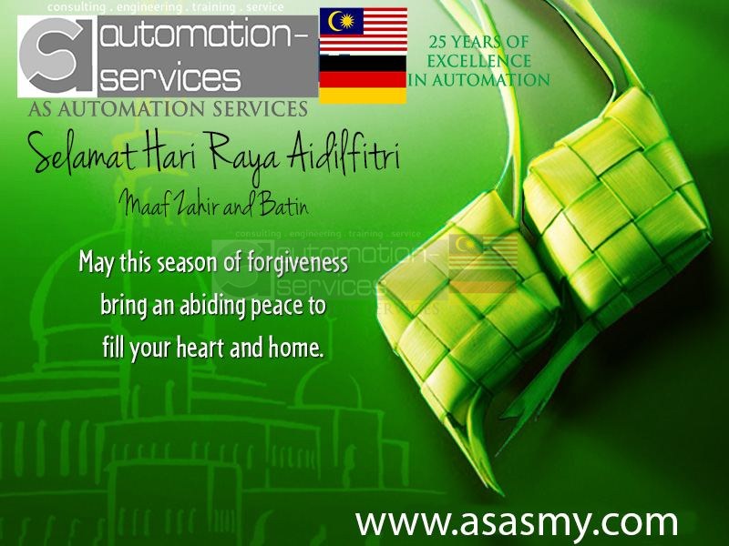 Selamat Hari Raya Aidilfitri , Maaf Zahir dan Batin to all my Customers , Friends & Family from AS Automation Services / PLC , HMI , SCADA Training Centre Malaysia