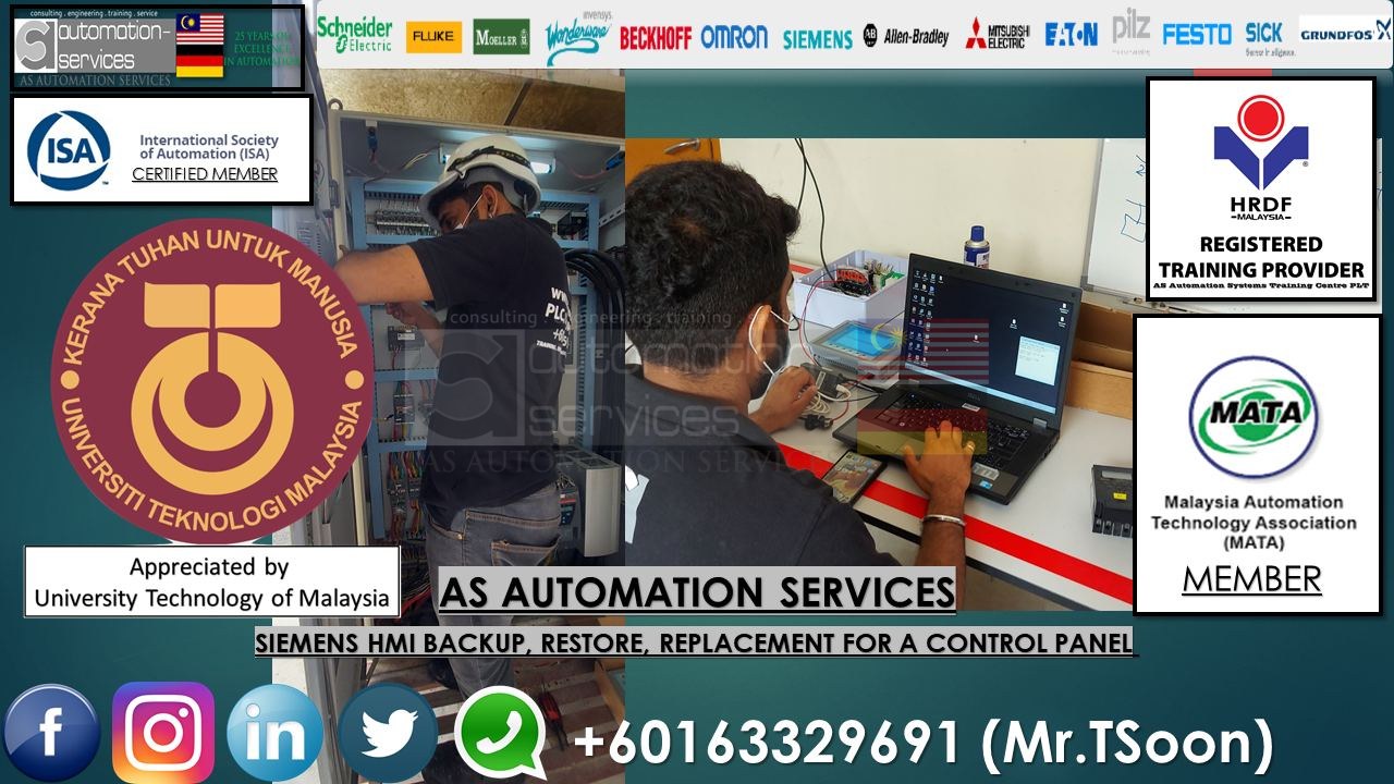 Siemens HMI Backup and Restore on a Control Panel that control furnace that process concrete and bricks.