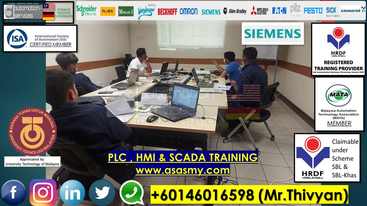 SIEMENS S7-1200 PLC with TIA Portal V15.1 Software, Basic Training. SBL-KHAS. Training conducted in Perak.