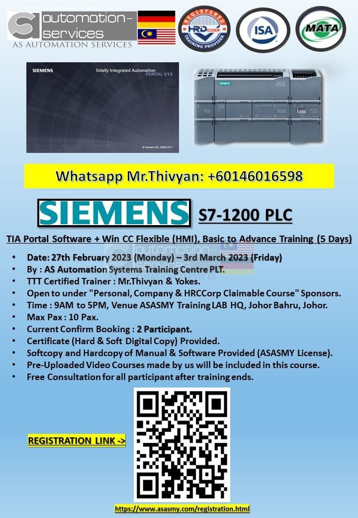 TIA Portal Software + Win CC Flexible (HMI), Basic to Advance Training (5 Days)