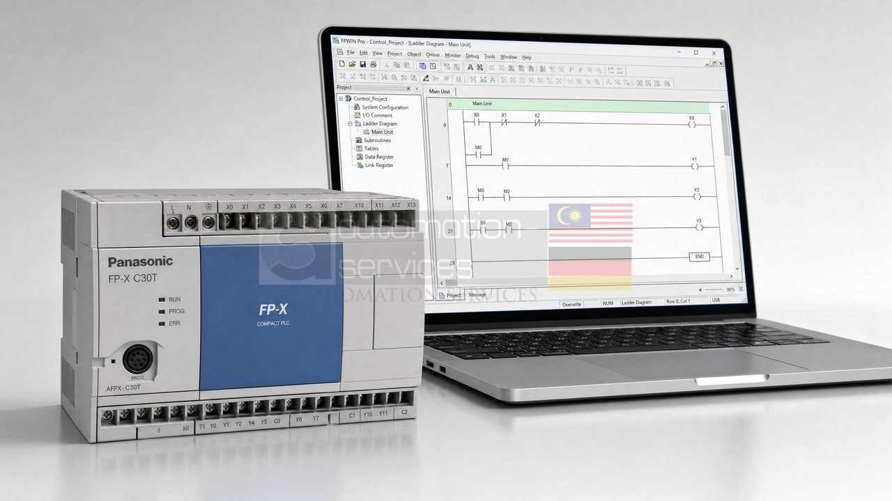 Panasonic – Basic & Intermediate with HMI (3 days) PLC Programming Training Course. — hands-on PLC training at ASASMY Malaysia