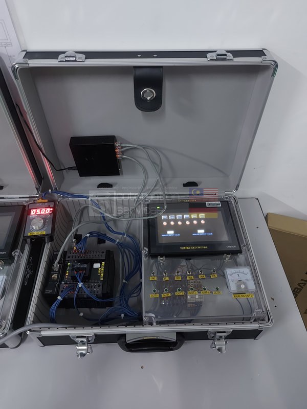 PLC trainer kit — panel wiring detail