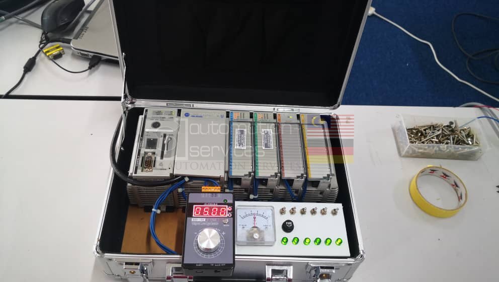 Assembled PLC training kit ready for delivery